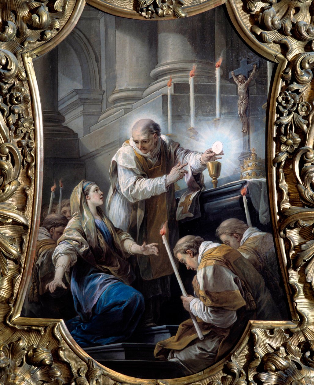 A házigazda csodája Carle van Loo (1705-1765) festménye, 18. századi Lyon musee des Beaux Arts alkotó: Carle van Loo