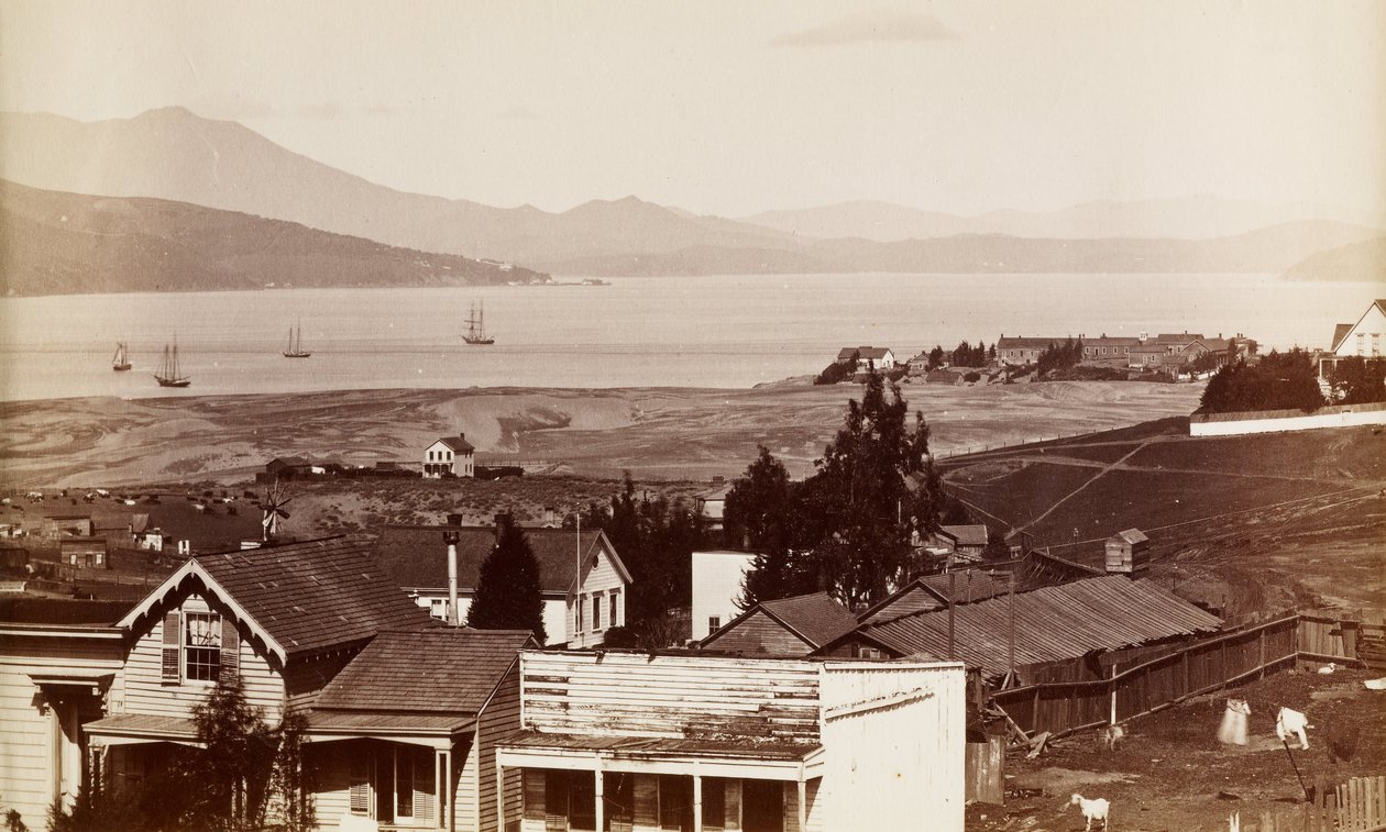 (Sausalito, Tamalpais és Richardsons Bay San Franciscóból) alkotó: Carleton E. Watkins