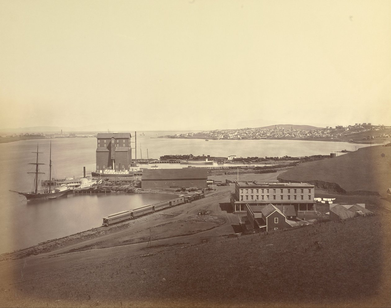 Vallejo városa Dél -Vallejo -ból, Solano megyéből alkotó: Carleton E. Watkins