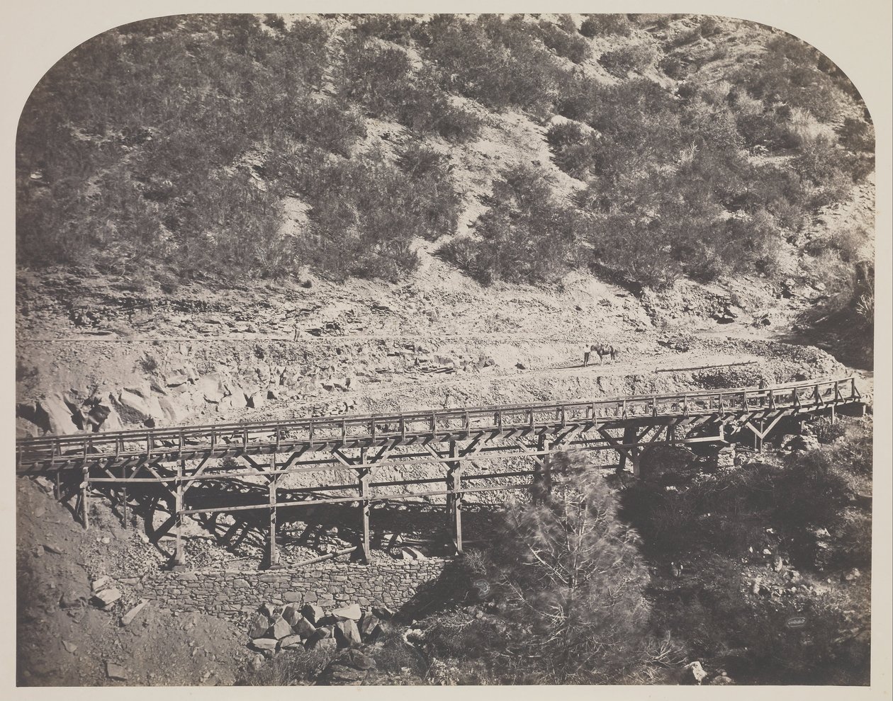 Vasúti híd, Horn -fok, Mariposa megye alkotó: Carleton E. Watkins