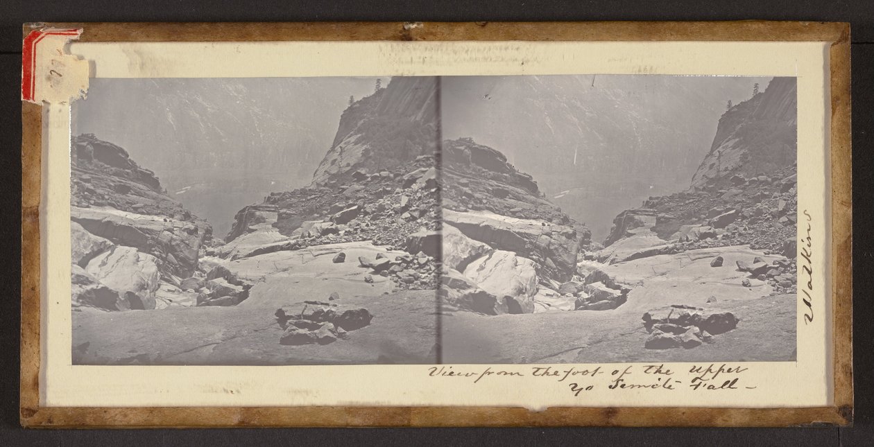 Kilátás az Upper Yo Semite Fall lábáról alkotó: Carleton E. Watkins