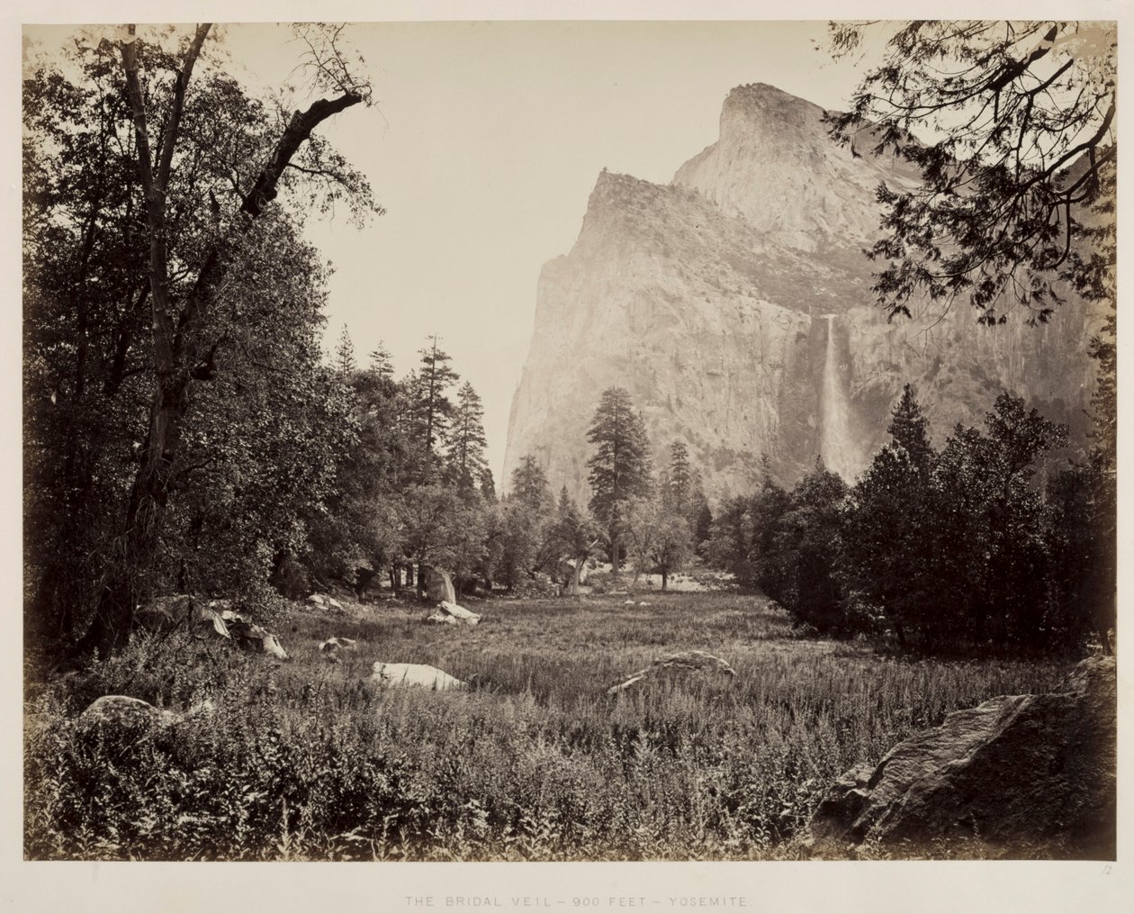 Menyasszonyi fátyol, Yosemite, c. 1865-1866. alkotó: Carleton E. Watkins