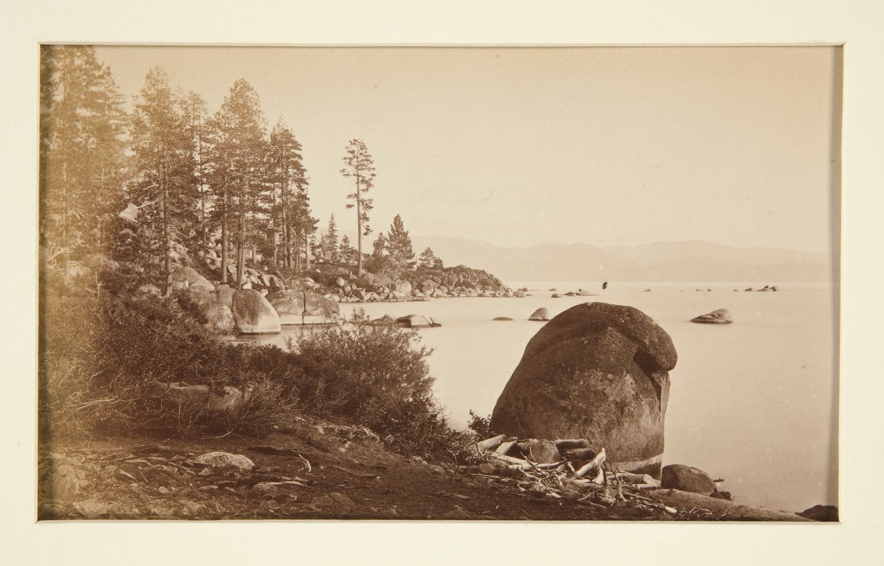 Négy vasúti jelenet és négy kilátás a Tahoe-tóra: Tahoe-tó az Artist Pointtól alkotó: Carleton E. Watkins