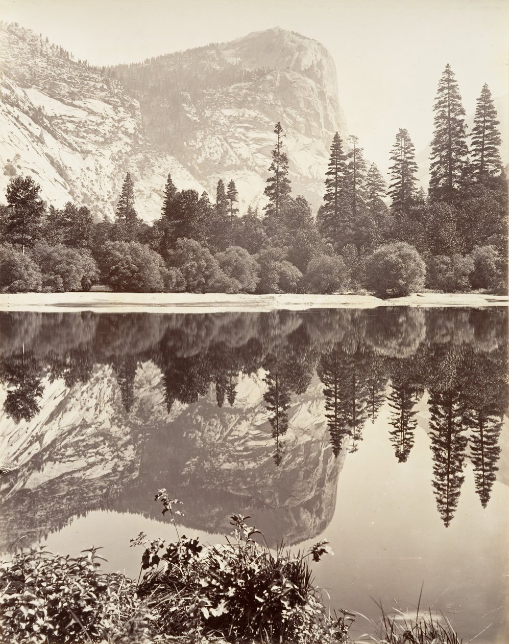Mirror Lake, Yosemite, kb. 1872, nyomtatott kb. 1876. alkotó: Carleton E. Watkins.