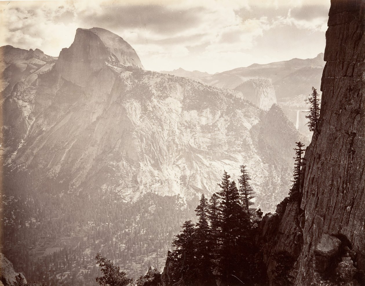 Déli kupola, 6000 láb, kb. 1872, nyomtatott kb. 1876. alkotó: Carleton E. Watkins.