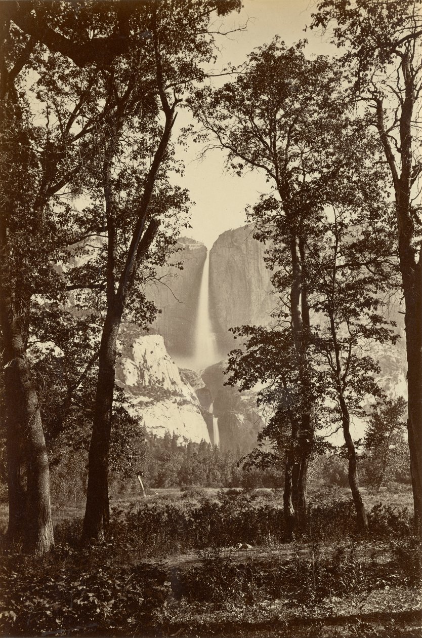 Yosemite-vízesés, 2634 láb alkotó: Carleton E. Watkins
