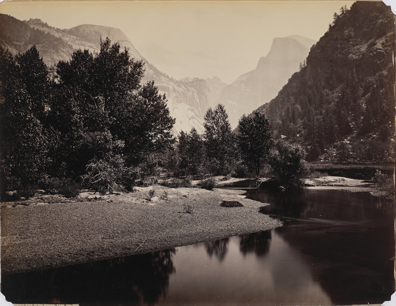 Distant View of the Domes, Yosemite Valley, California, 1866 körül (albumnyomat) alkotó: Carleton E. Watkins