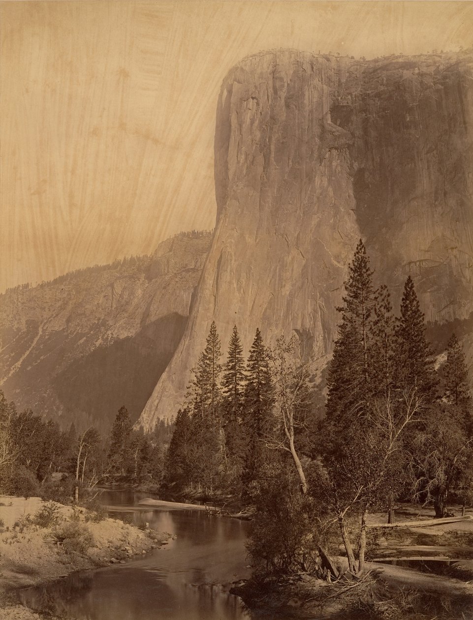 El Capitan, Yosemite, 1865-66. alkotó: Carleton Emmons Watkins