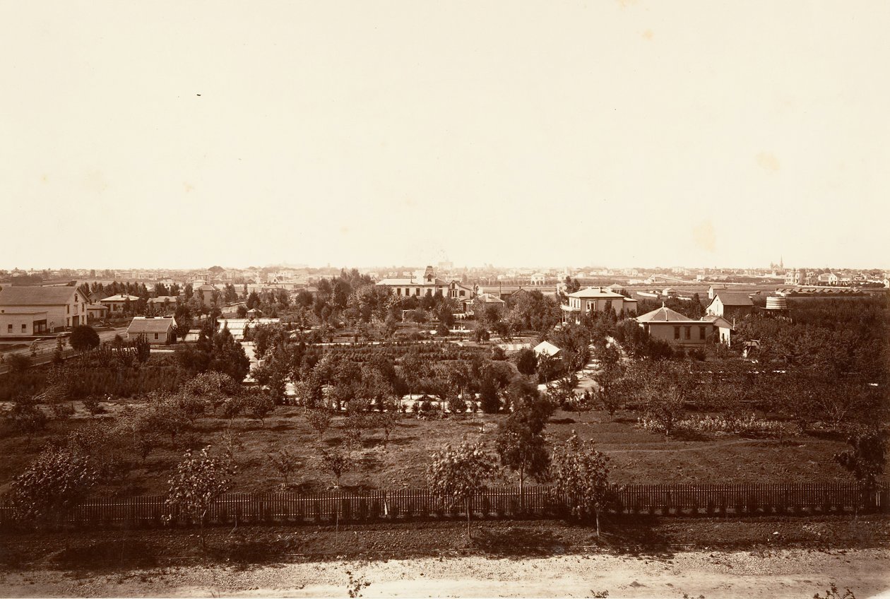 Oakland, a Katonai Akadémiáról, 1864, nyomtatott kb. 1876. alkotó: Carleton Emmons Watkins