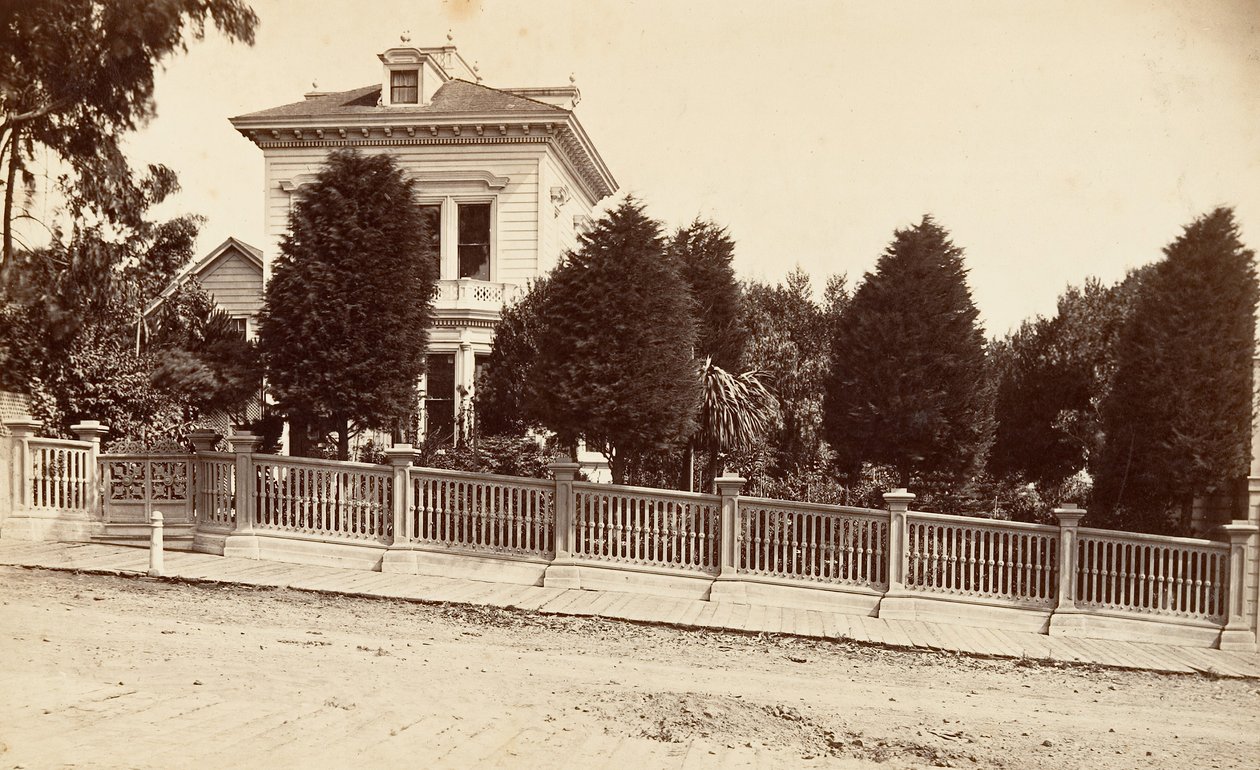 Charles Bernard rezidenciája. 312 Oak Street, San Francisco, California, kb. 1876. alkotó: Carleton Emmons Watkins