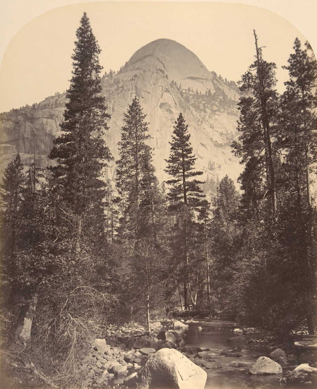 Tacoye, The North Dome, 3729 láb, 1861. alkotó: Carleton Emmons Watkins