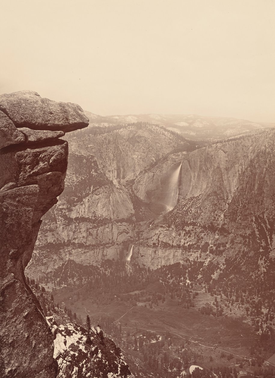 A Yosemite-vízesés a Glacier Pointról,1878-1881 (fotó) alkotó: Carleton Emmons Watkins