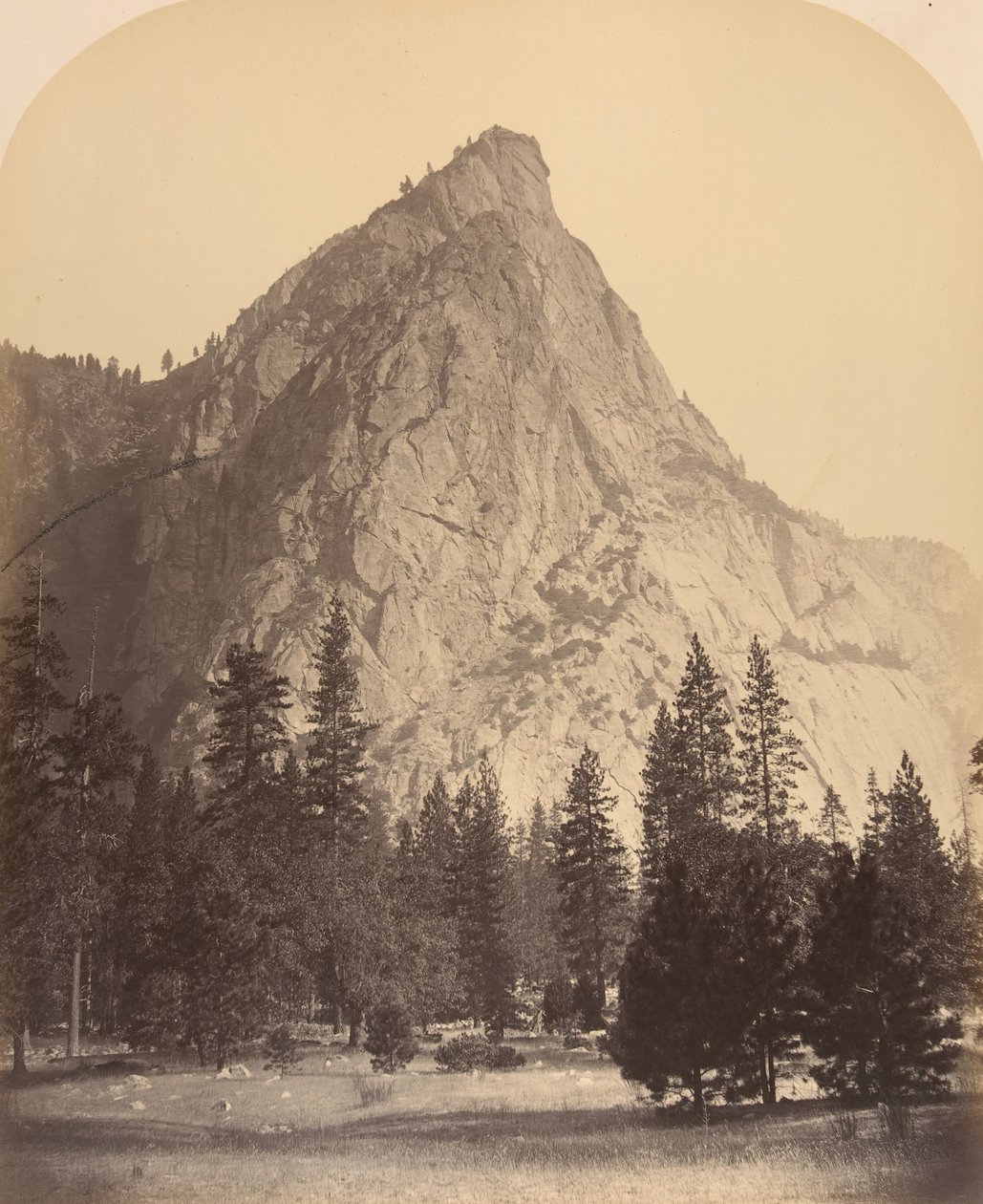 Három testvér, elölnézet, 4480 láb, 1861. alkotó: Carleton Emmons Watkins