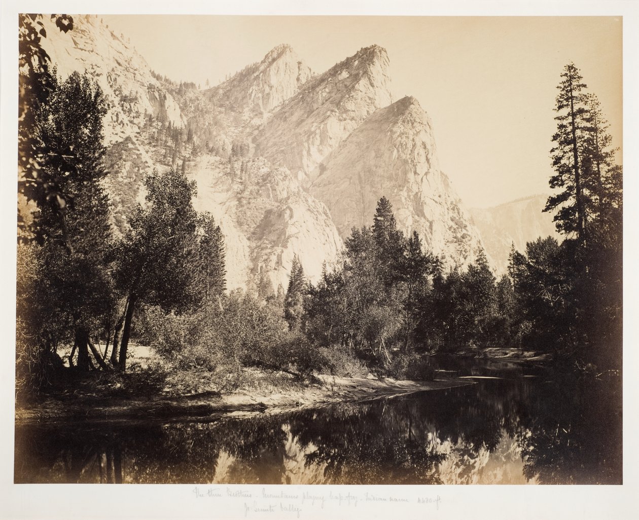 Három testvér, 1870-es évek (albumnyomat) alkotó: Carleton Emmons Watkins