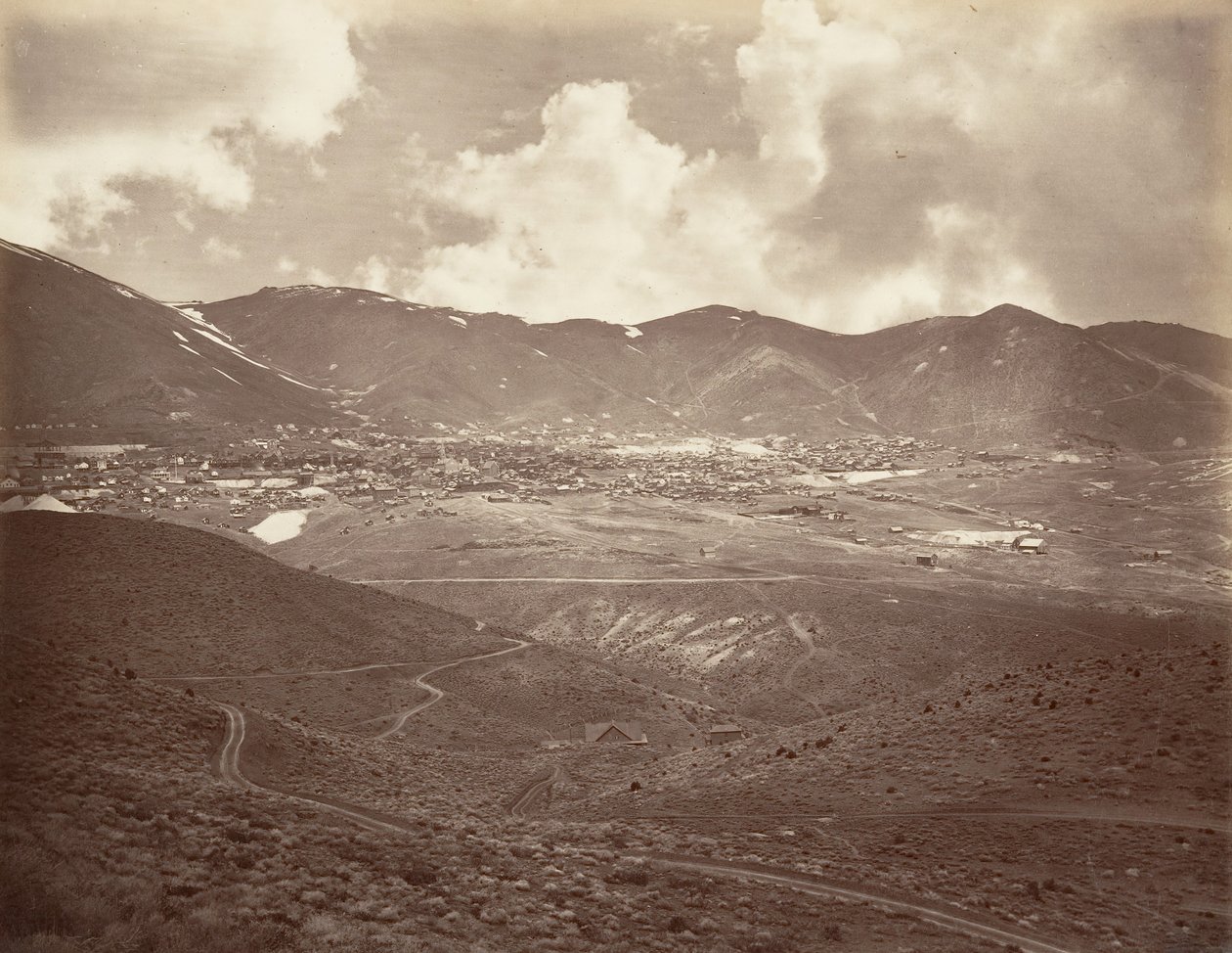 Virginia City, 1875, nyomtatott kb. 1876. alkotó: Carleton Emmons Watkins