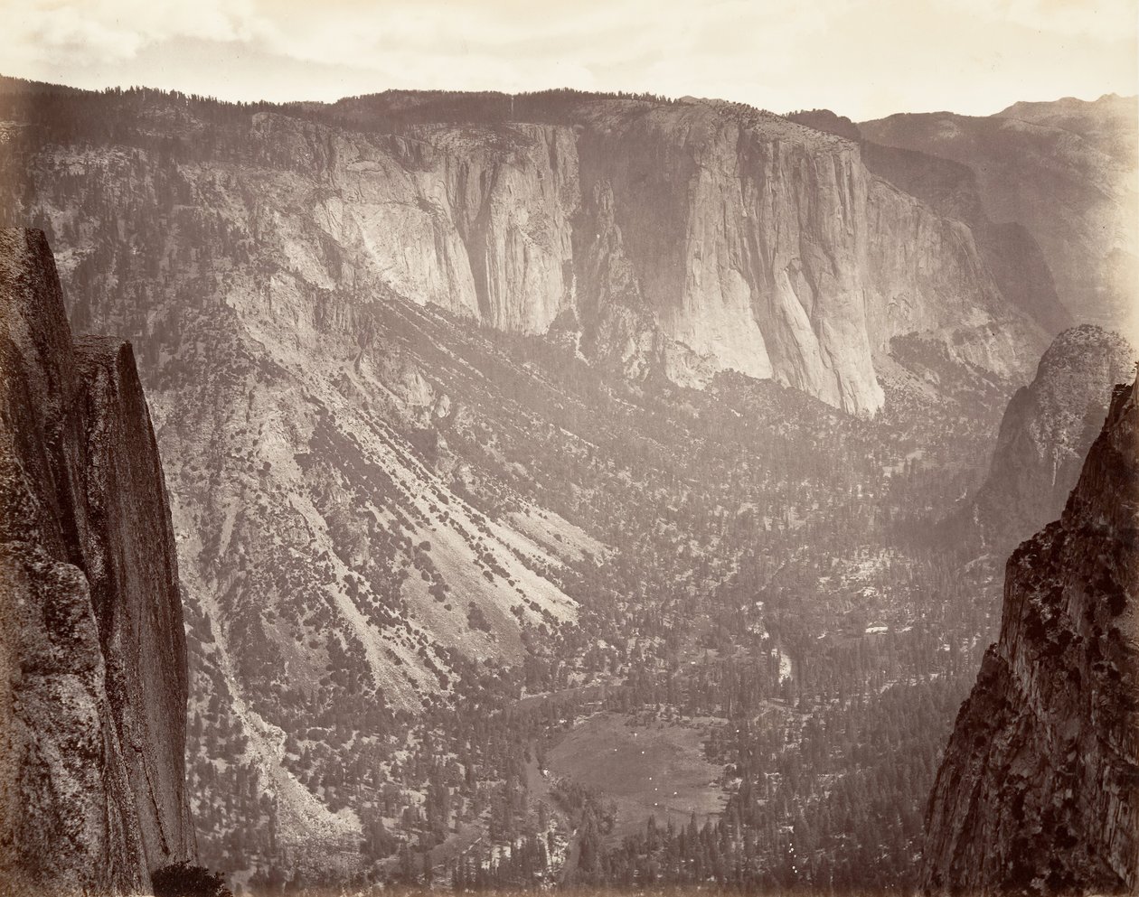 Yosemite Valley, kb. 1872, nyomtatott kb. 1876. alkotó: Carleton Emmons Watkins