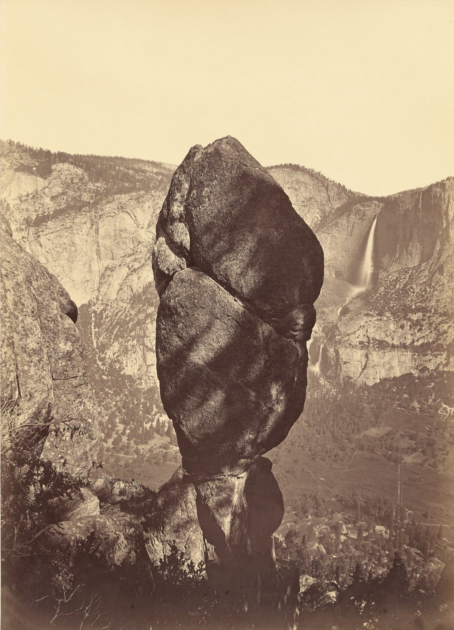 Az Agassiz-szikla és a Yosemite-vízesések, Union Pointból alkotó: Carleton Watkins