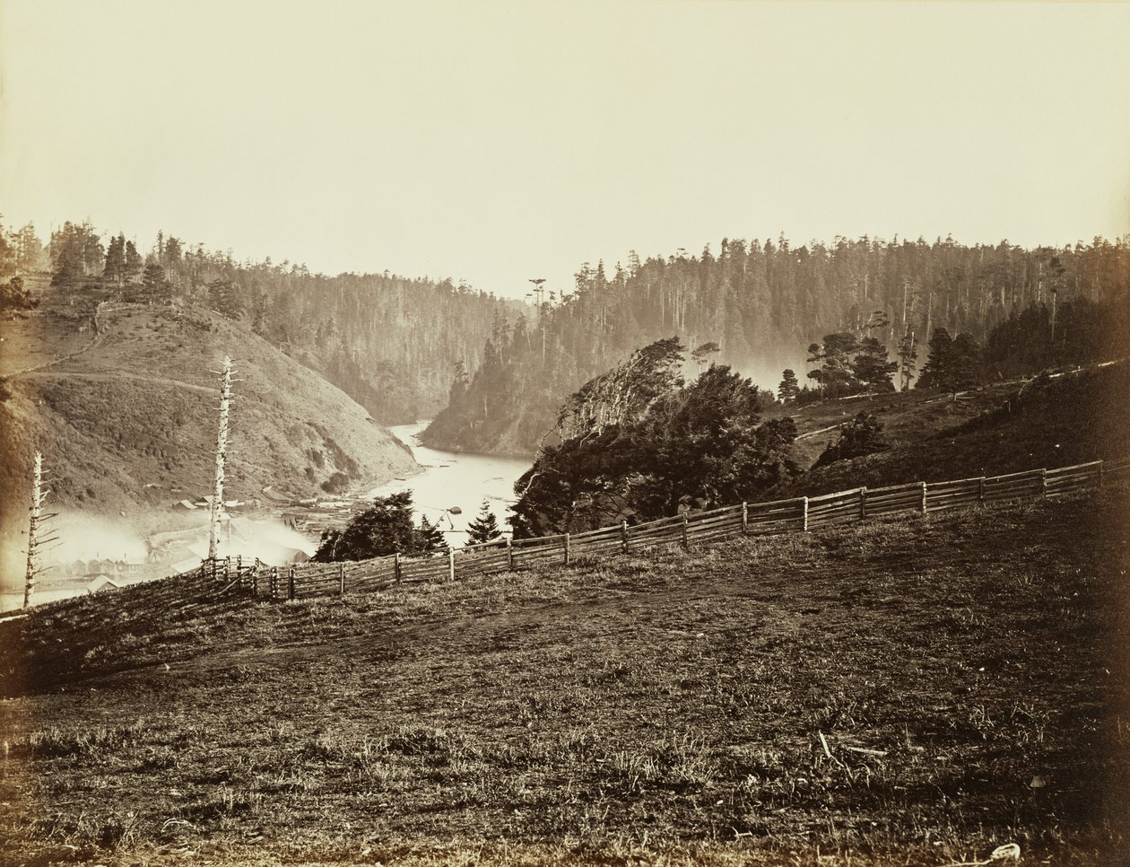 Albion folyó, Mendocino megye, Kalifornia alkotó: Carleton Watkins