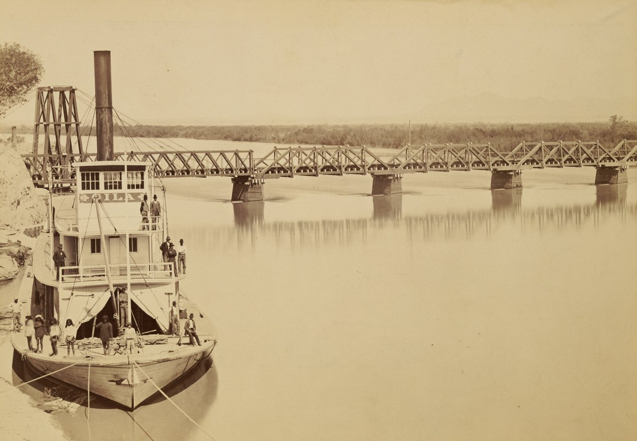 [Híd a Colorado folyón Yumánál] alkotó: Carleton Watkins