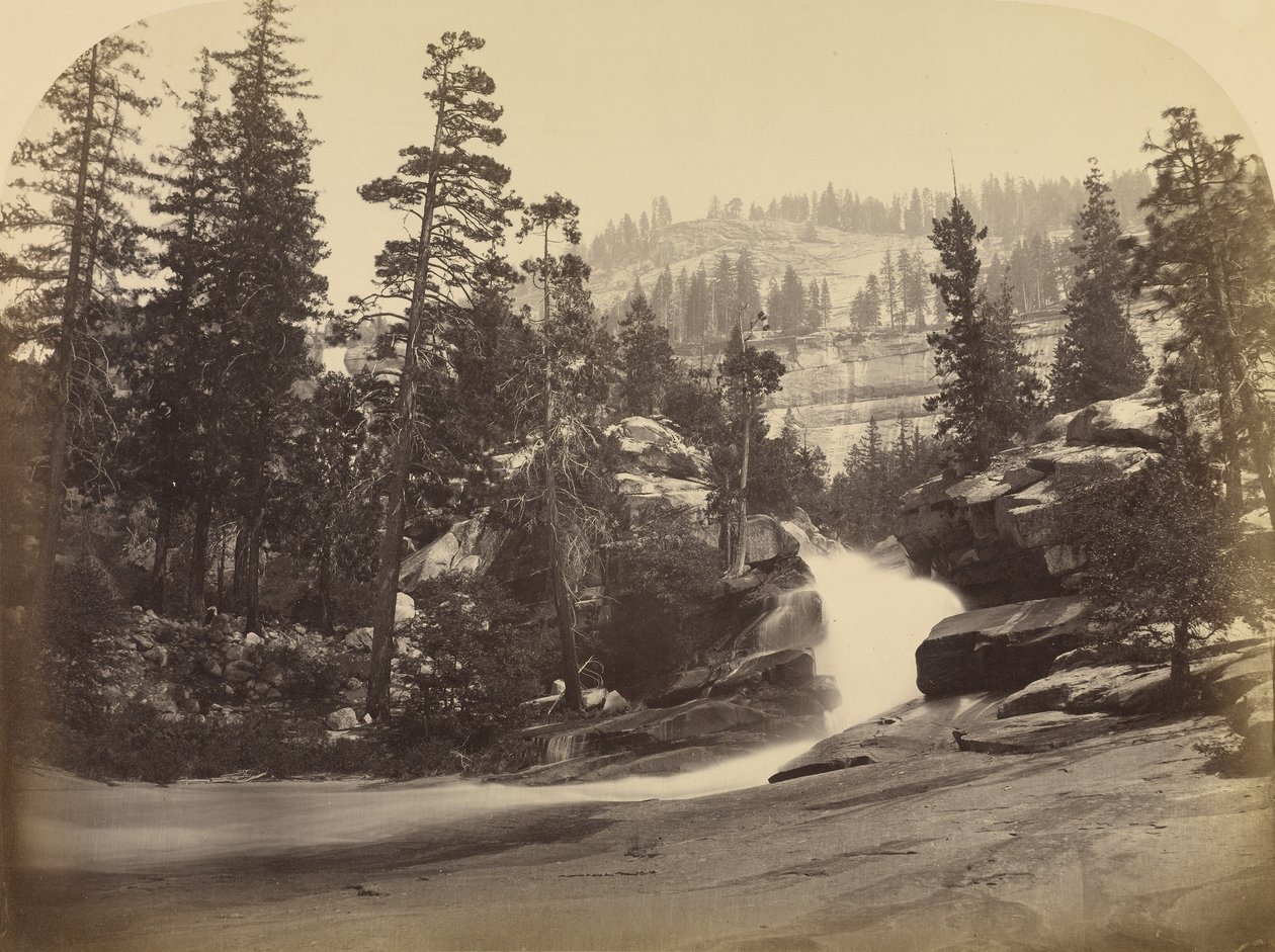 Vízesés - Nevada-vízesés - 700 láb, Yosemite alkotó: Carleton Watkins