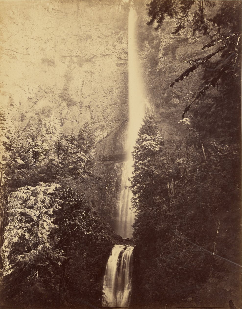 [Cascades, Multnomah Falls] alkotó: Carleton Watkins