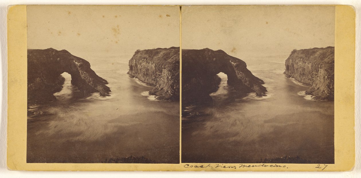 Tengerparti látkép, Mendocino alkotó: Carleton Watkins