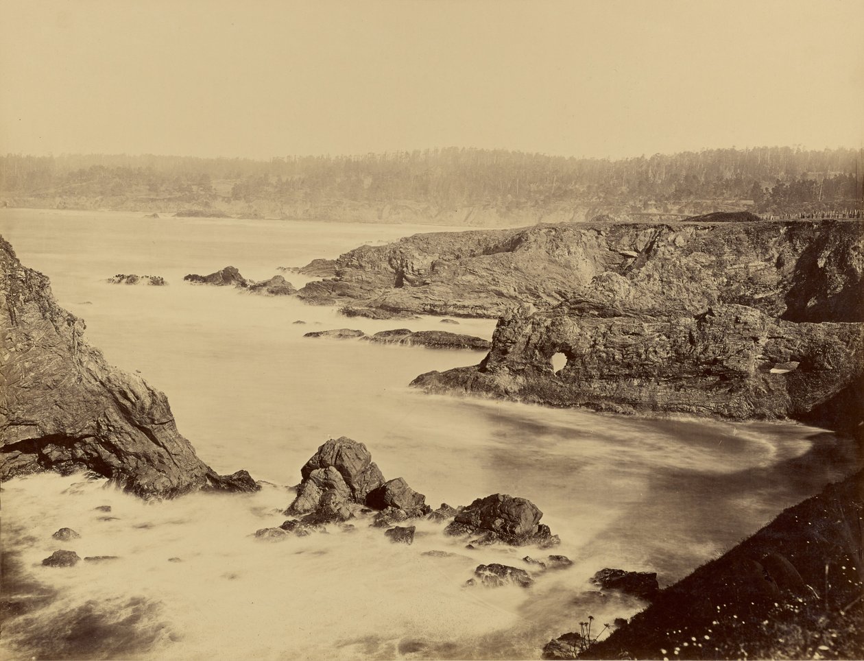 [Mendocino tengerparti kilátása] alkotó: Carleton Watkins