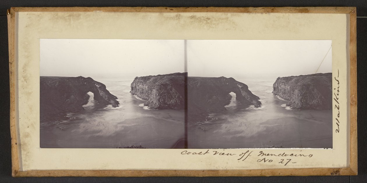 Tengerparti kilátás Mendocino mellett alkotó: Carleton Watkins