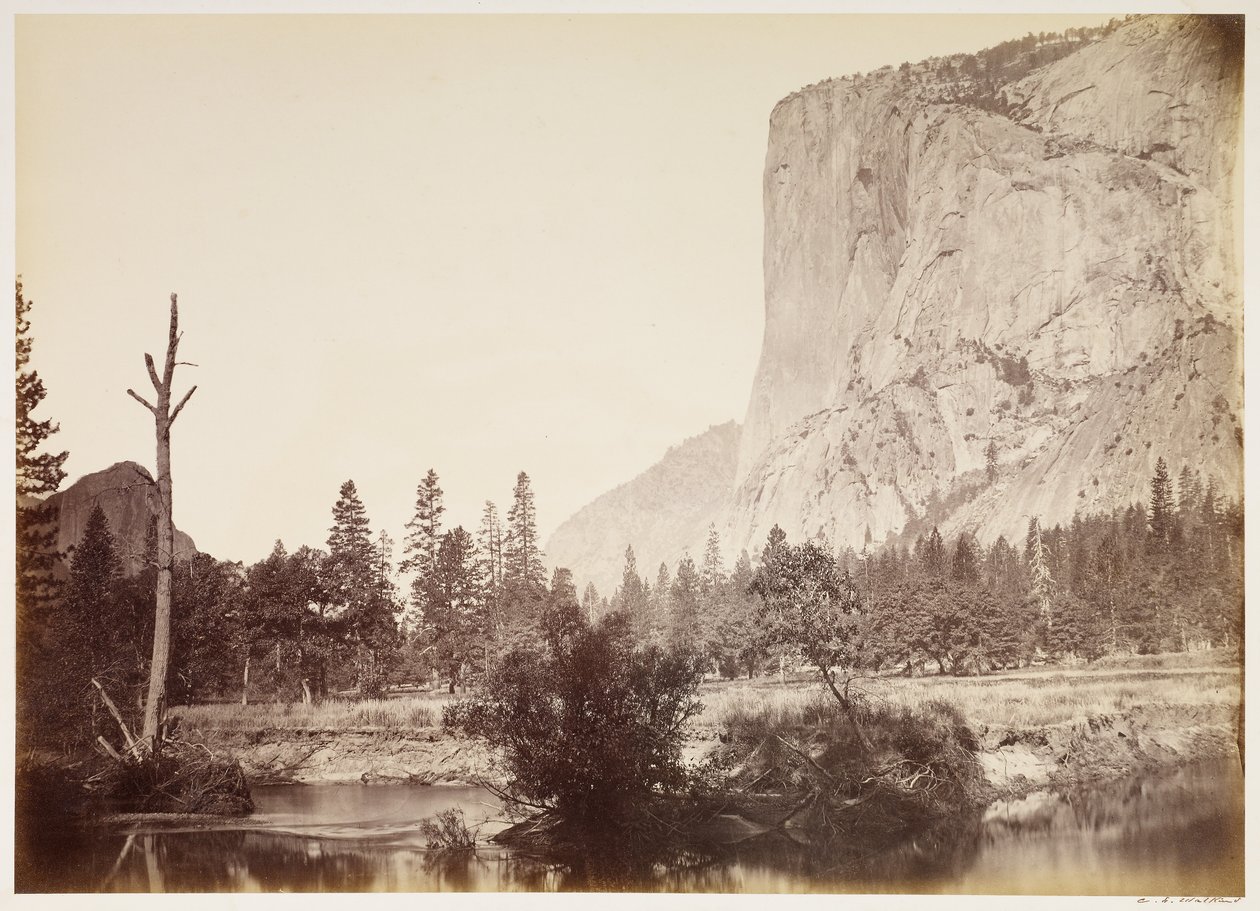 El Capitan, 3600 láb, Yosemite alkotó: Carleton Watkins