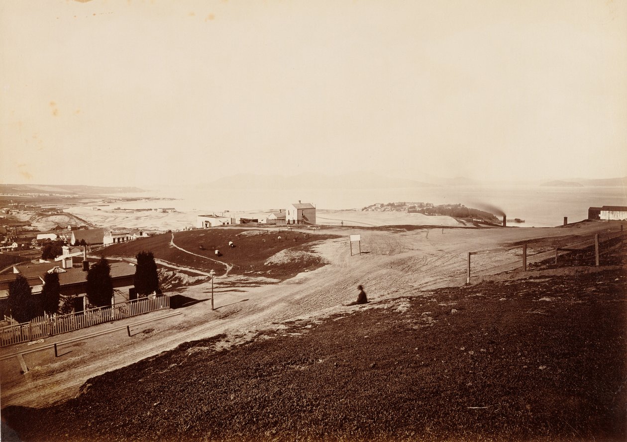 Golden Gate a Russian Hillről alkotó: Carleton Watkins