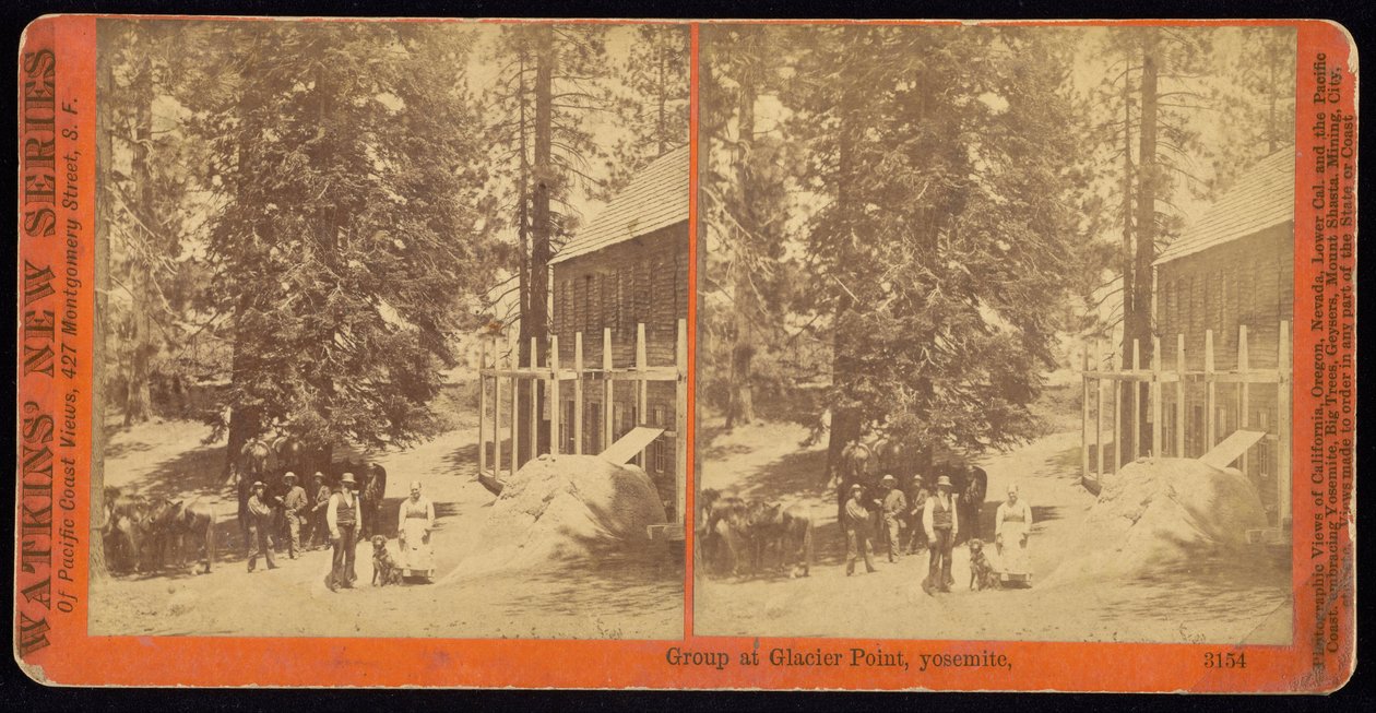 Csoport a Glacier Point -ban, Yosemite alkotó: Carleton Watkins