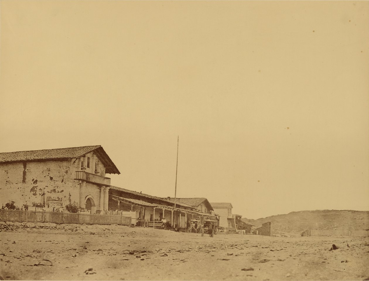 [San Francisco de Asisi misszió a Laguna de Los Delores-on, San Francisco] [San Francisco de Asisi misszió a Laguna de Los Delores-on, San Francisco]. alkotó: Carleton Watkins