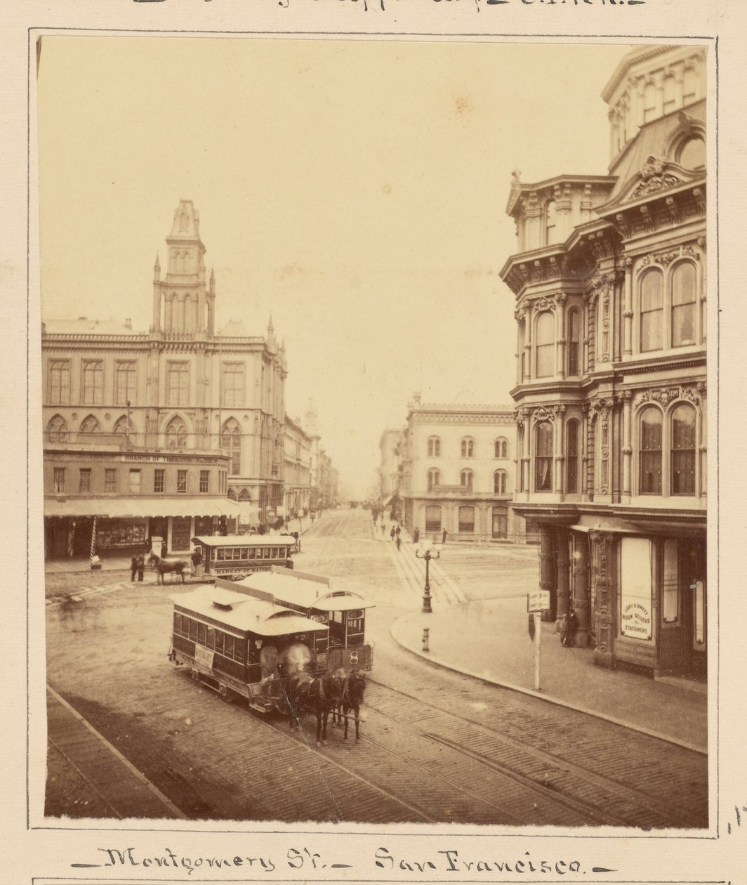 Montgomery Street a Market Street felől, San Francisco alkotó: Carleton Watkins
