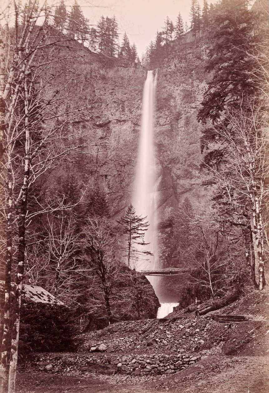 Multnomah-vízesés, 700 láb, Oregon alkotó: Carleton Watkins
