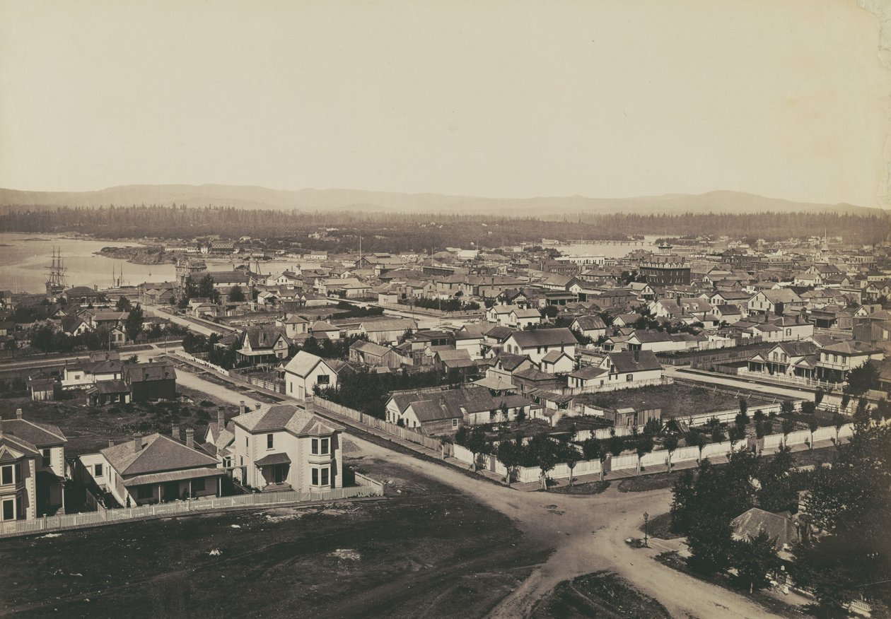 [Victoria, Brit Columbia panorámája - kilátás a Christ Church felől, 2. szám] alkotó: Carleton Watkins