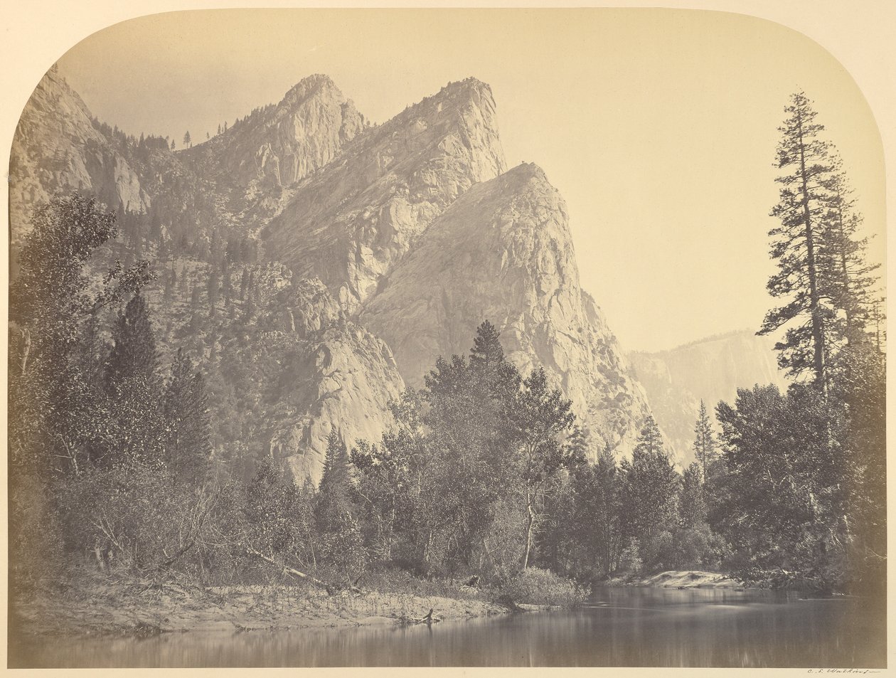 Pompompasus - Három testvér. 4480 ft. Yosemite alkotó: Carleton Watkins