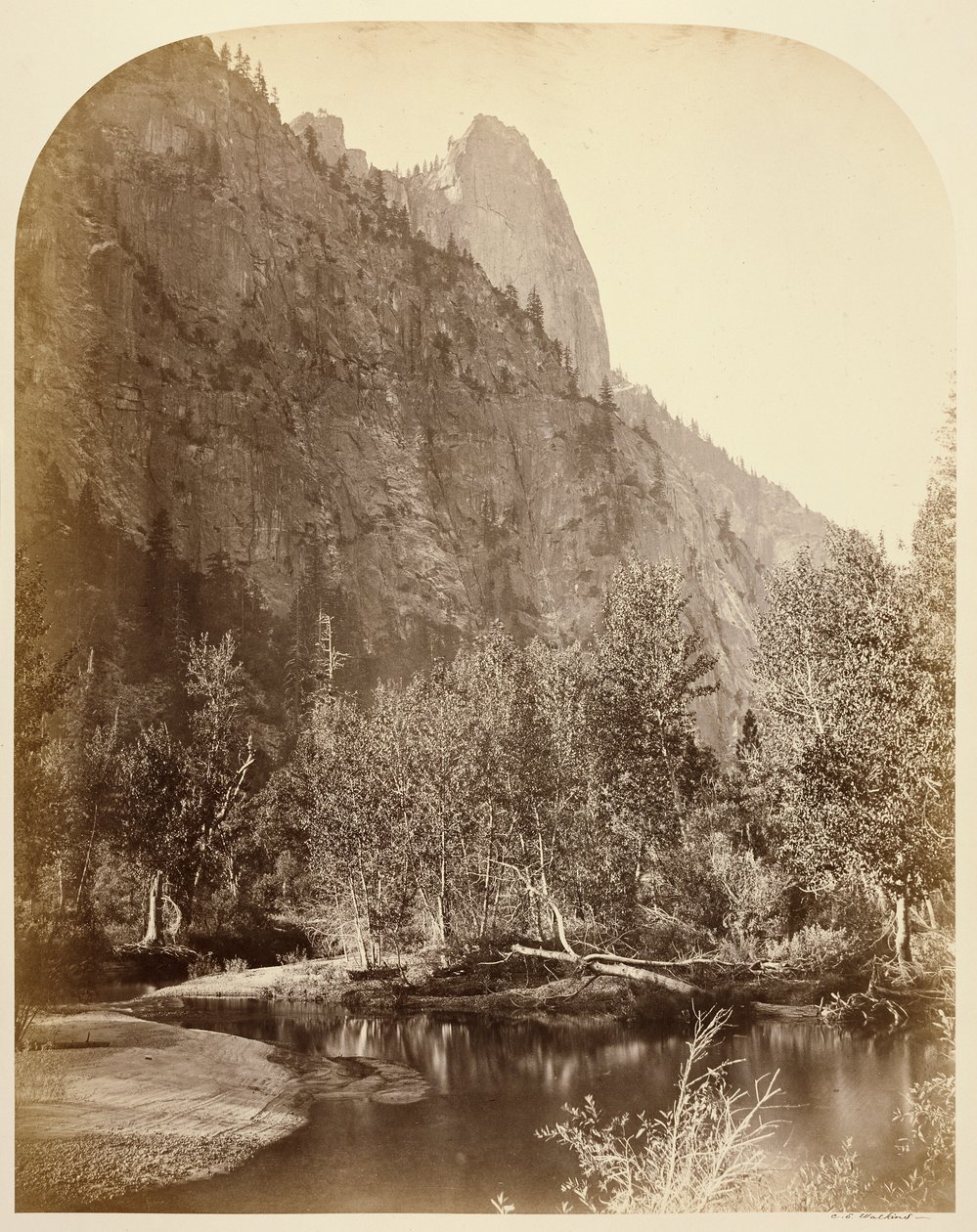 Sentinel (kilátás a völgybe) 3270 ft. Yo Semite. alkotó: Carleton Watkins
