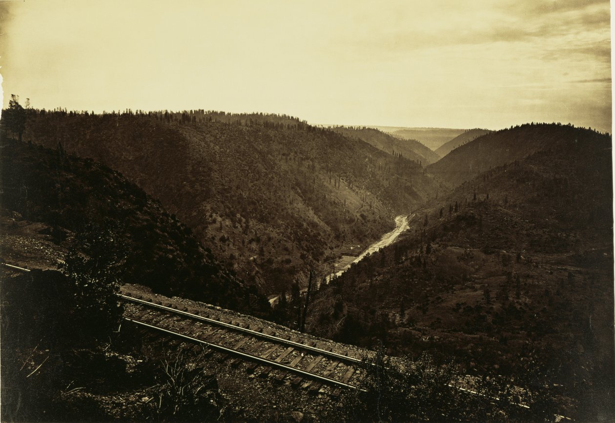 Az American River kanyonja, C.P.R.R. alkotó: Carleton Watkins