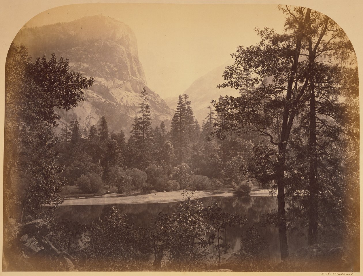 [A tó - Yosemite] / [Ah-Wi-Yah-tó, Yosemite] / [Mirror Lake és Watkins-hegy, Yosemite] alkotó: Carleton Watkins