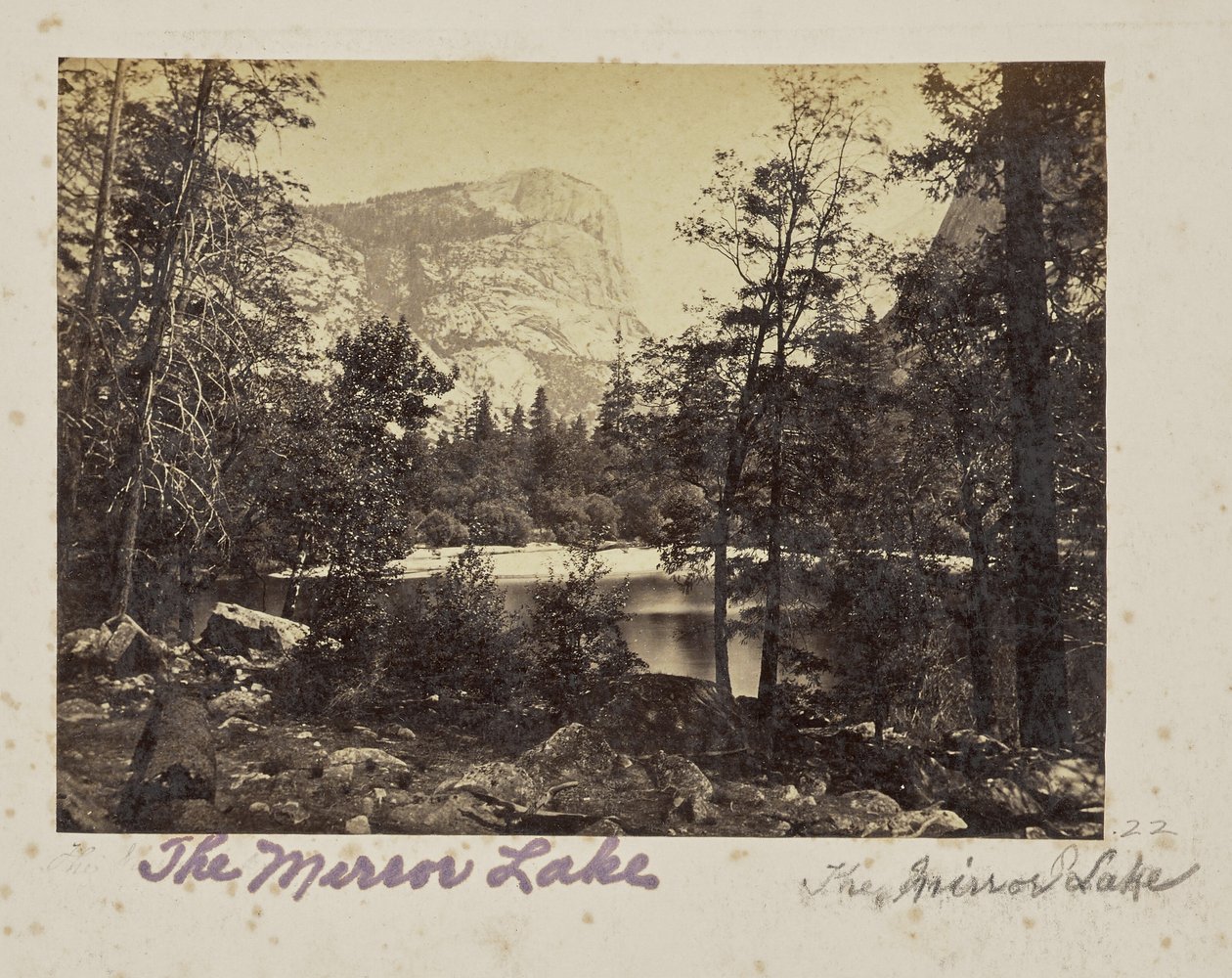 A tó, Yosemite-völgy, Mariposa megye, CAL. (No.1028) alkotó: Carleton Watkins