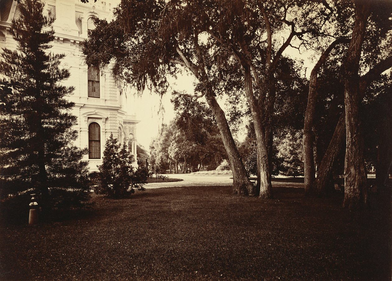 [Thurlow Lodge - Pázsit és ház. Barron Cluster-től.] alkotó: Carleton Watkins