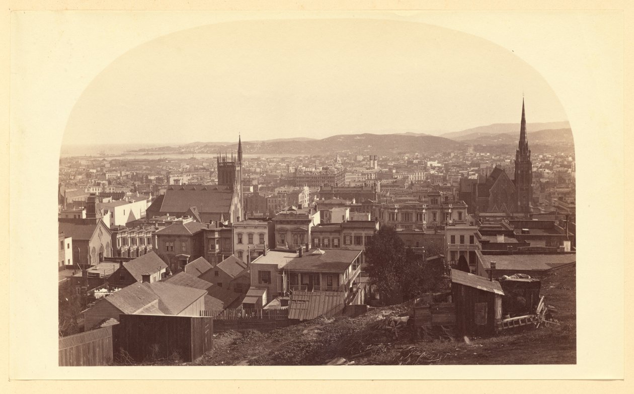 [Kilátás Chas. Crocker rezidenciájából dél felé, S.F.] alkotó: Carleton Watkins