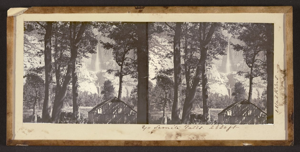 Yo Semite vízesés. 2630 láb alkotó: Carleton Watkins