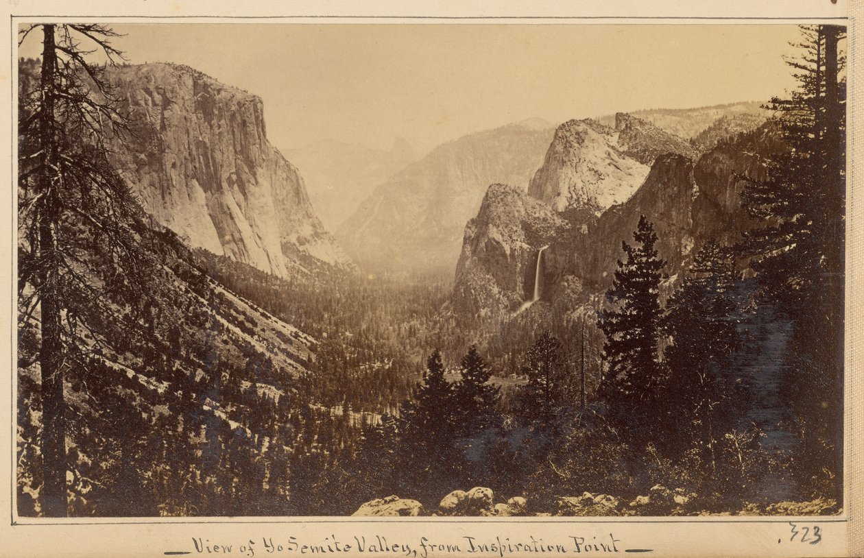 Yosemite-völgy a Mariposa-ösvény felől alkotó: Carleton Watkins