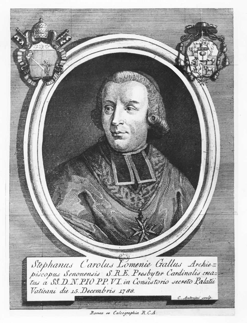 Étienne-Charles de Loménie de Brienne alkotó: Carlo Antonini