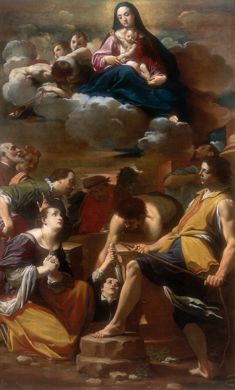 A Kármel-hegyi Szűzanya csodája, Carlo Bononi munkája, a modenai Galleria Estense-ben konzervált alkotó: Carlo Bononi