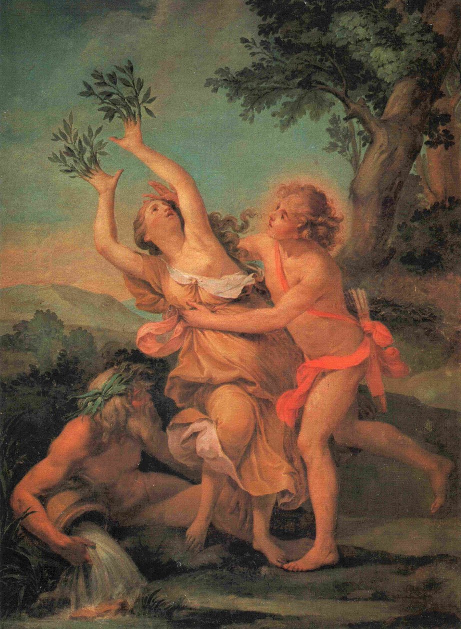 Daphne metamorfózisa, Carlo Cignani freskója a Palazzo del Giardino -ban (Parma) alkotó: Carlo Cignani