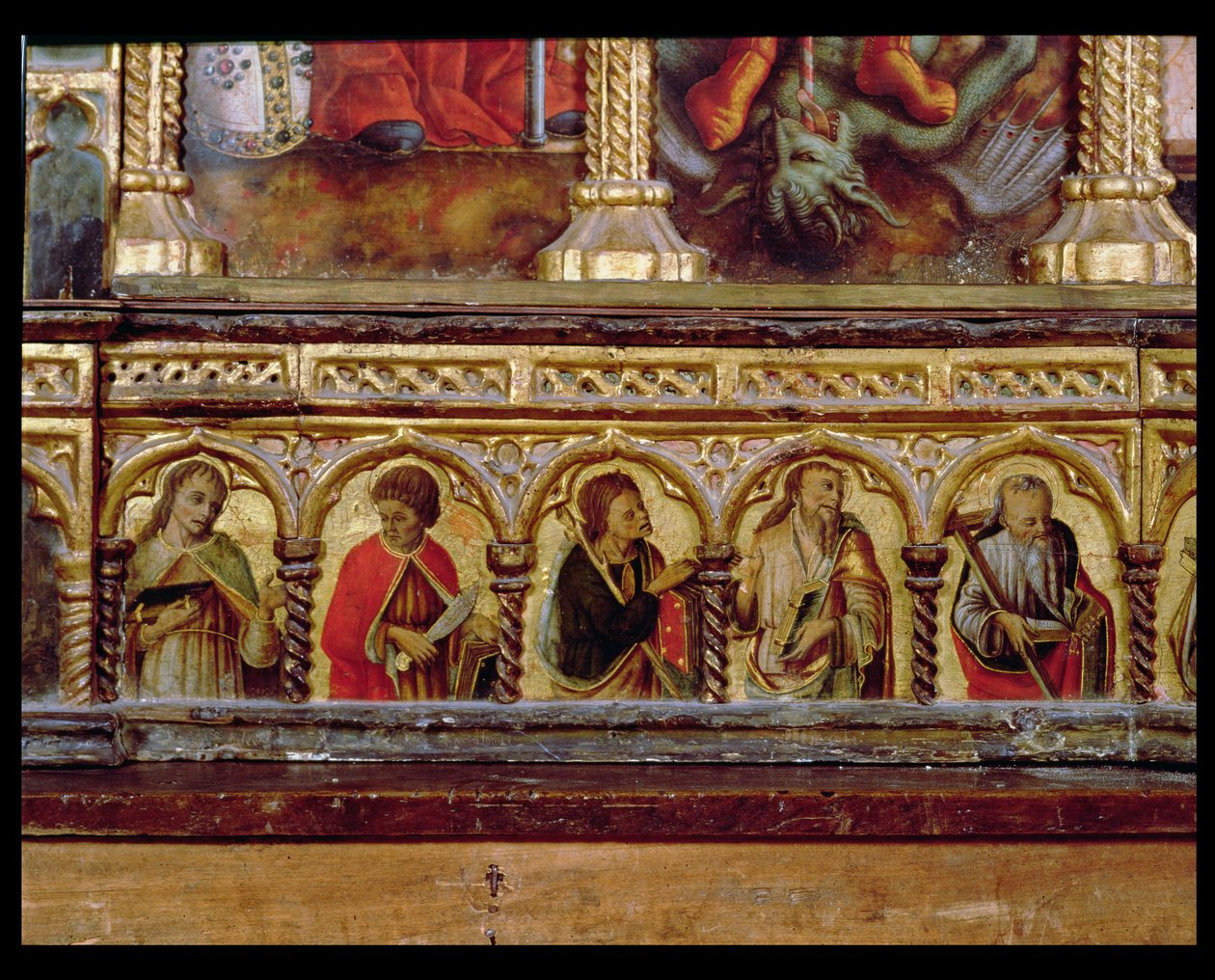 Öt apostol, a San Martino poliptichon predellájáról (tempera, tábla) (lásd 76669) alkotó: Carlo Crivelli