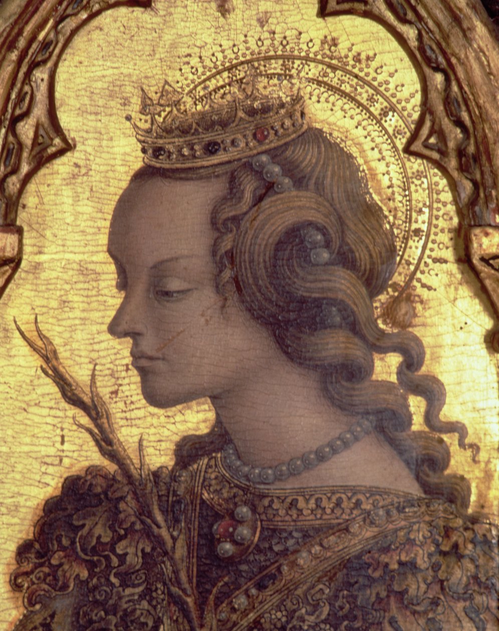 Alexandriai Szent Katalin, részlet a San Martino-i poliptichonról (tempera a táblán) (lásd: 76669) alkotó: Carlo Crivelli