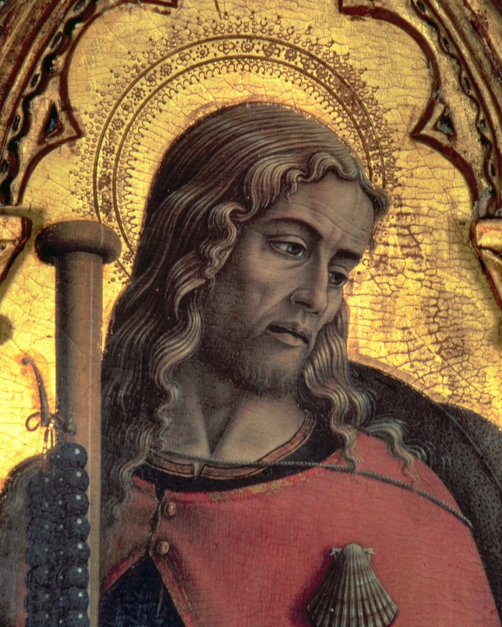 Szent Jakab, részlet a San Martino-i poliptichonból (tempera a táblán) (lásd: 76671 és 76669) alkotó: Carlo Crivelli